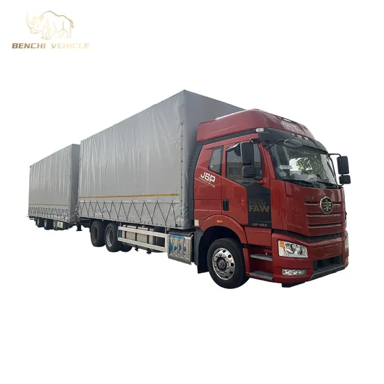 Semi-remorque à rideaux coulissants FAW J6p 460 CV 6x2 pour le transport de marchandises