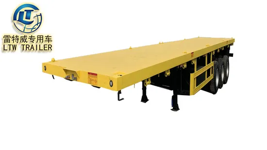 Semi-remorque à benne basculante 2/3 essieux 20 pieds pour transport de sable, remorque à plateau ou à barre d'attelage arrière hydraulique à vendre