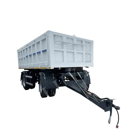 Remorque complète Luyi durable à 2 essieux, 30 tonnes, plateau, paroi latérale, barre de traction, personnalisable