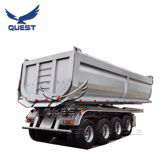 Remorque à benne basculante Quest Heavy Duty 4 essieux 60 tonnes 80 tonnes 100 tonnes