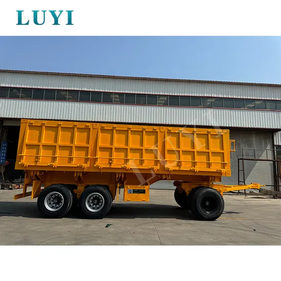 Semi-remorque à benne basculante latérale Luyi 3 essieux 40 tonnes 27 m3 avec barre de traction