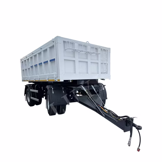 Remorque complète Luyi à 2 essieux, 30 tonnes, plateau, paroi latérale, barre de traction, personnalisable