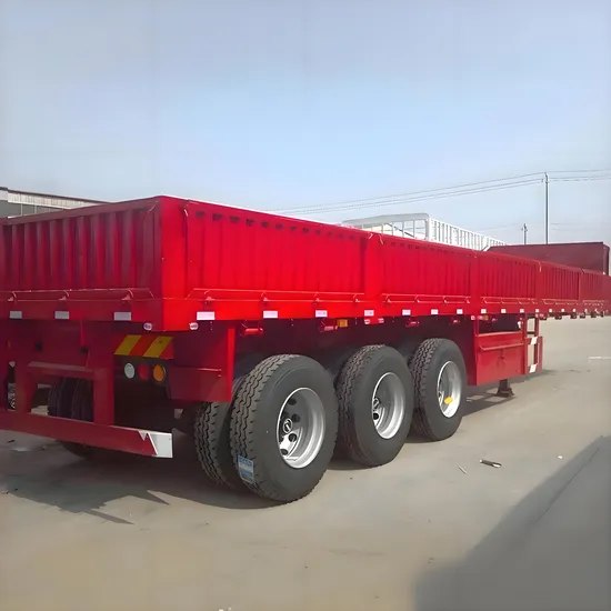 Camion cargo 3 essieux 20 pieds avec remorque à barre d'attelage Remorque complète avec paroi latérale de clôture Remorque complète