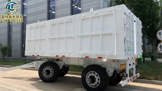 Petit tracteur agricole à benne basculante hydraulique de 20 tonnes avec barre de traction et remorque complète