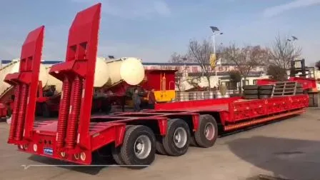 Remorque surbaissée Quest Lowboy, chariot hydraulique à 4 lignes et 8 essieux, semi-remorque surbaissée