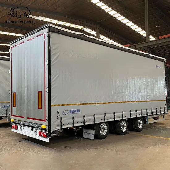 Rideau de protection contre la pluie, barre d'attelage complète, remorque à basculement latéral