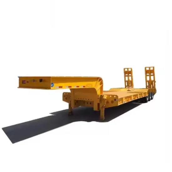 Semi-remorque surbaissée à 3 essieux de 60 tonnes, de haute qualité et à bas prix