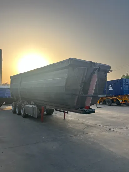 Vente chaude benne basculante arrière camion remorque 50 tonnes remorque 3 essieux benne basculante remorques camion à bas prix