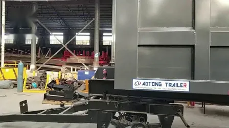 Semi-remorque à plateau à 2 ou 3 essieux pour conteneurs